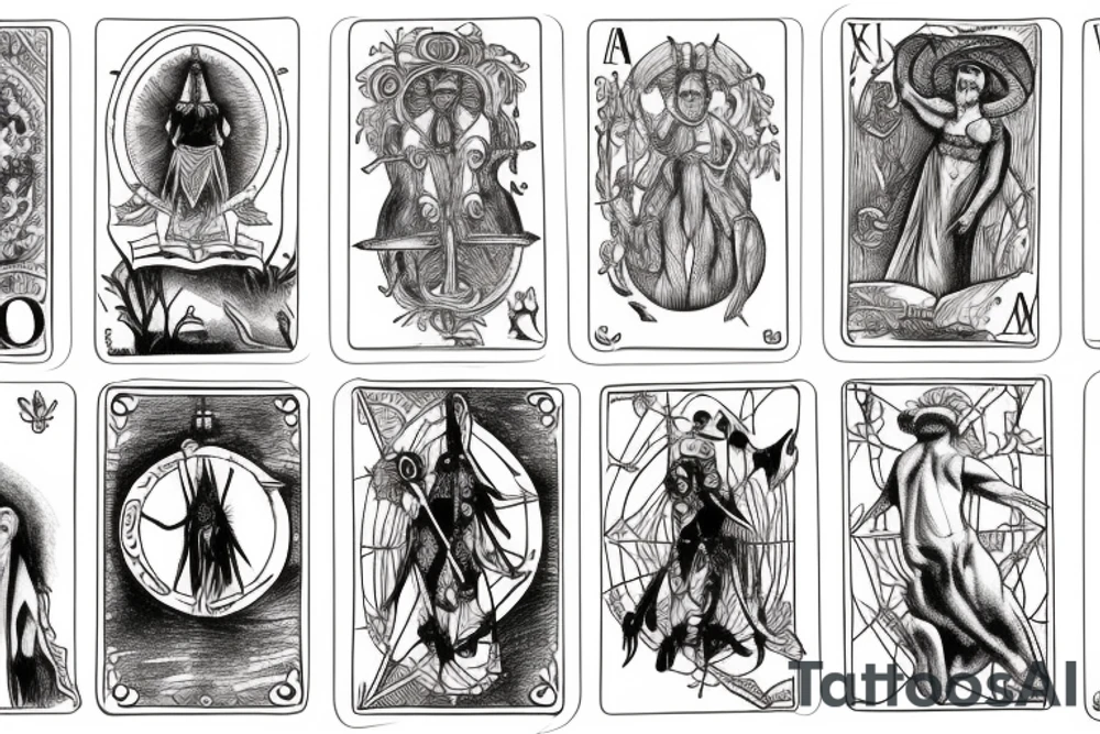 hanged man tarot gothic tattoo idea