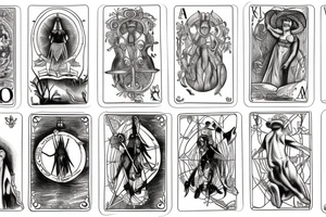 hanged man tarot gothic tattoo idea