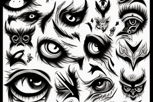eyes blood devil tattoo idea