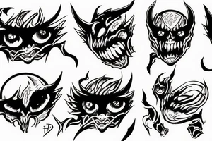 eyes blood devil tattoo idea