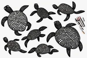 turtle smoking tattoo idea