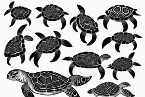 turtle riding a horse tattoo idea