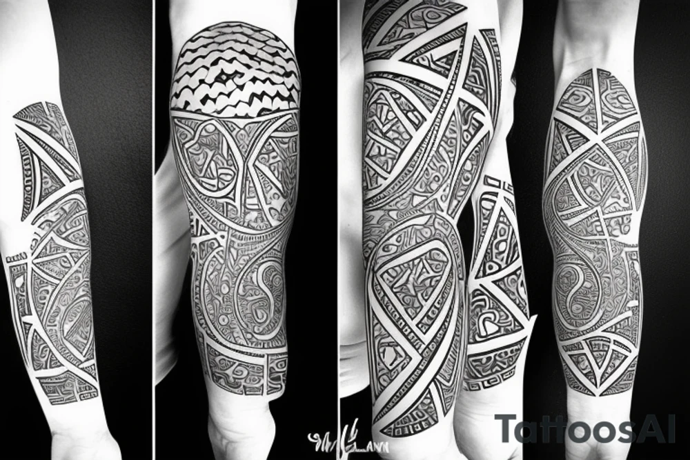 fine-line style, shark, time, blockchain tattoo idea