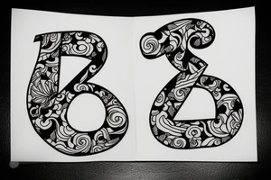 Letter S & K with a cocktail glass tattoo idea