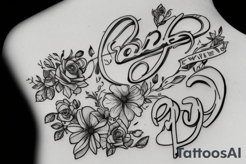 Letter S & K in a cocktail glass tattoo idea