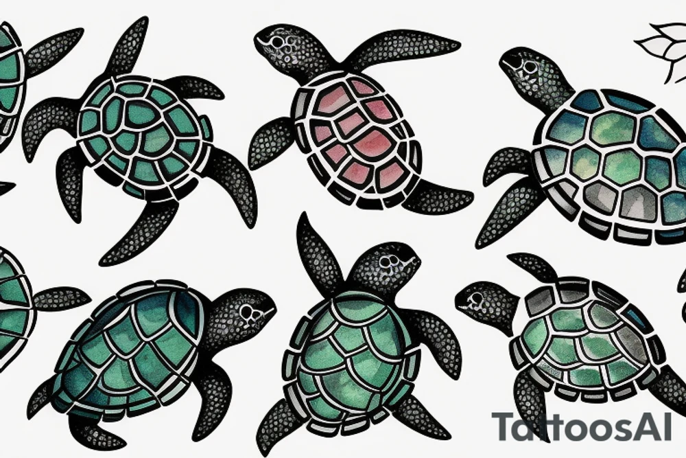 turtle breaking out of its shell tattoo idea