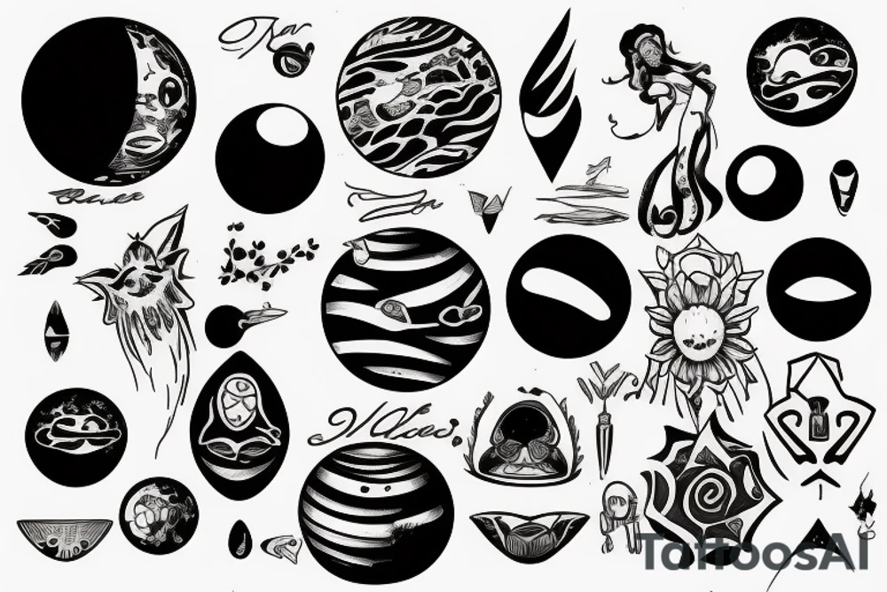 planet venus tattoo idea