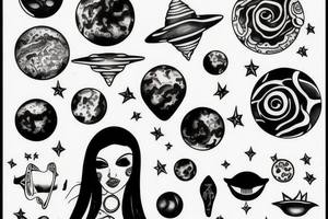 planet venus tattoo idea