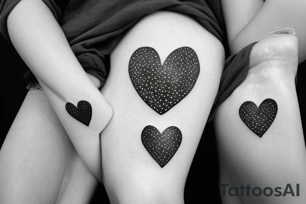 heart shaped constellation of stars tattoo idea