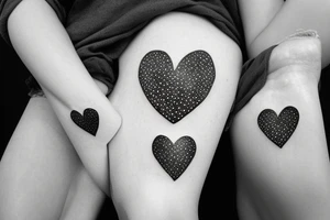heart shaped constellation of stars tattoo idea