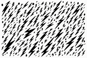 lightning thunder rain tattoo idea