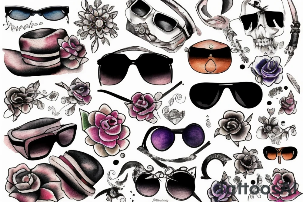 sunglasses tattoo idea
