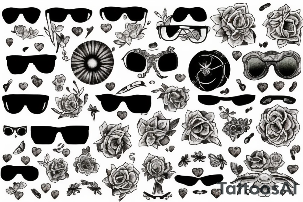 sunglasses tattoo idea