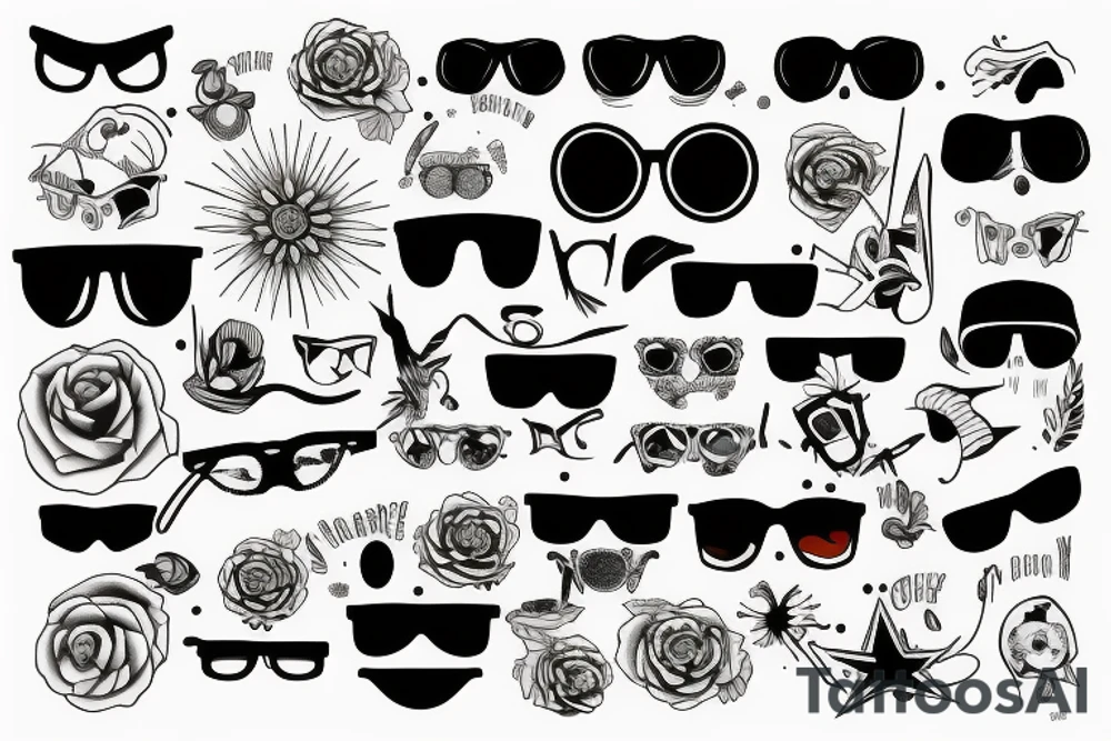 sunglasses tattoo idea