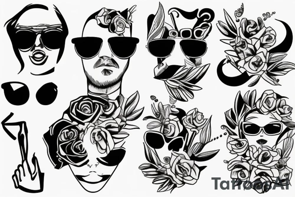 sunglasses tattoo idea