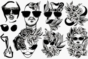 sunglasses tattoo idea