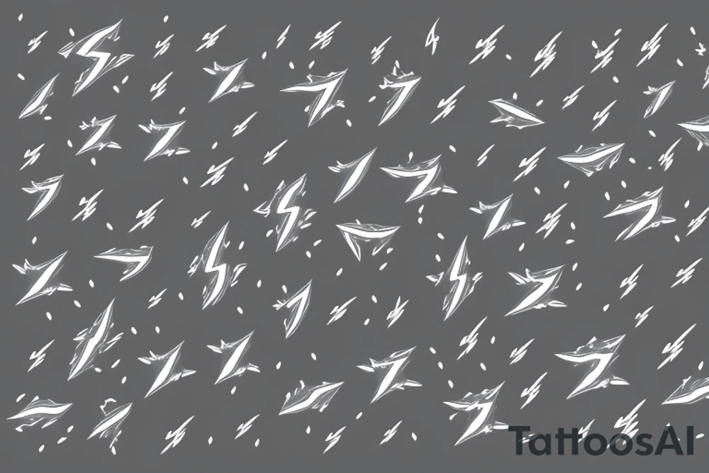 lightnings sky rain tattoo idea