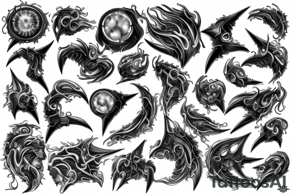lightnings rain tattoo idea