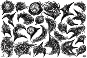 lightnings rain tattoo idea