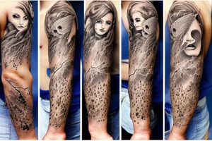 lightnings rain tattoo idea