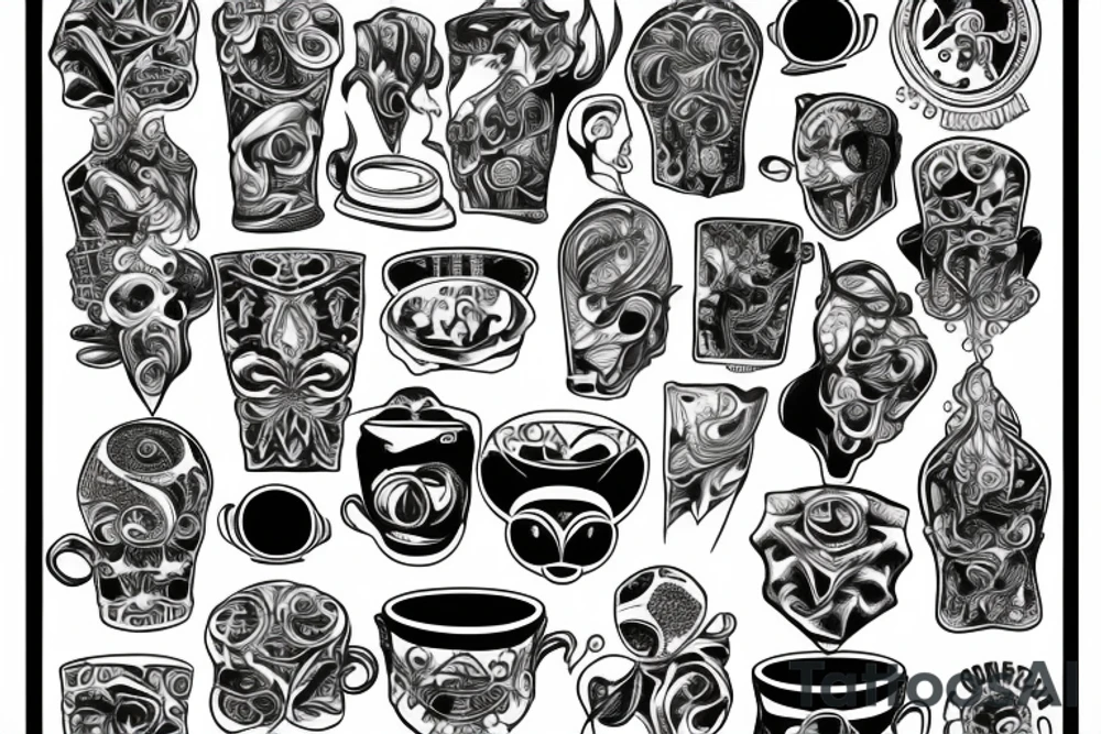 Cup designed by SB tattoo idea