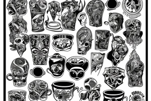 Cup designed by SB tattoo idea