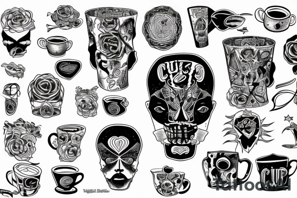 Cup designed by SB tattoo idea
