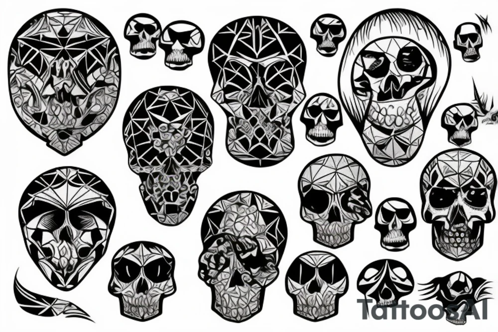Scull no fear tattoo idea