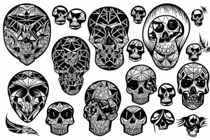 Scull no fear tattoo idea
