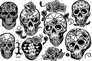 Scull no fear tattoo idea