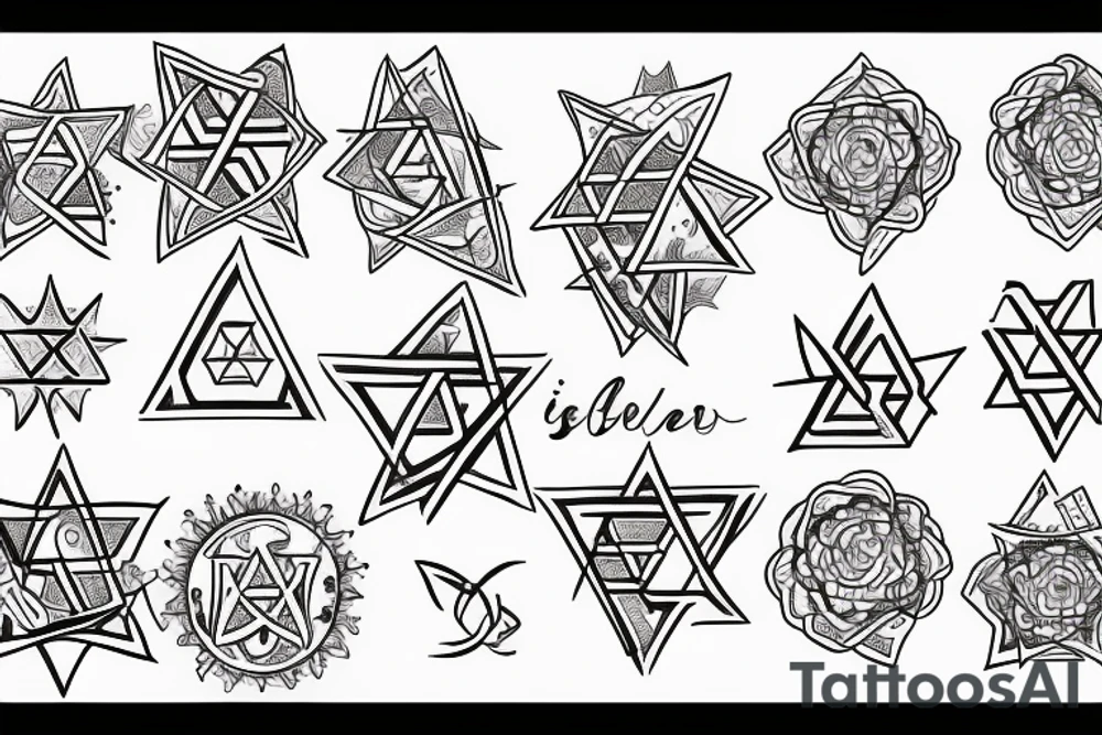Star of david 
tulip tattoo idea