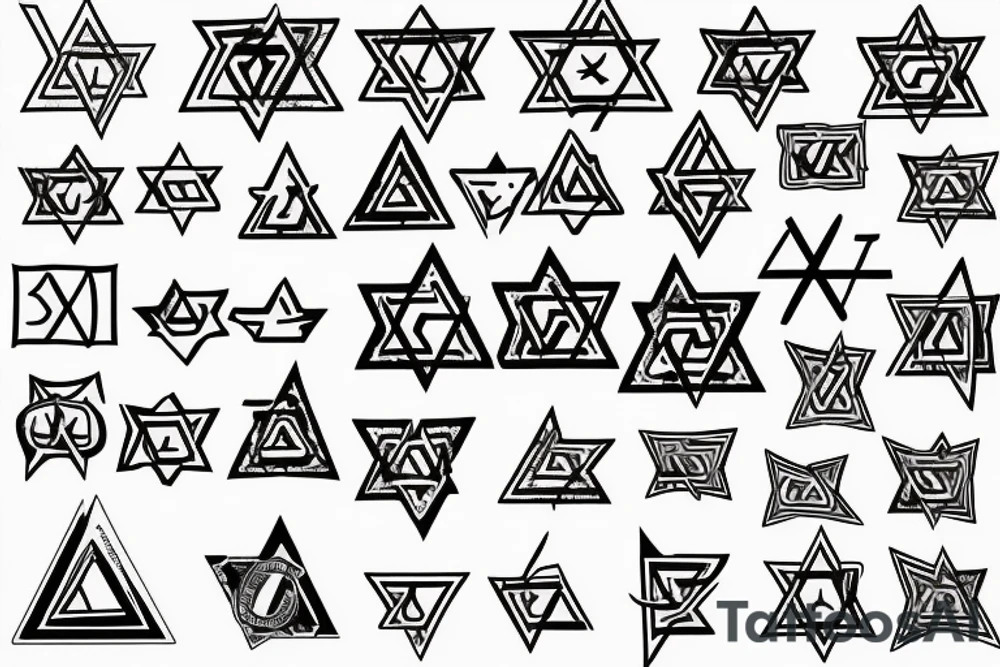 Star of david 
tulip tattoo idea
