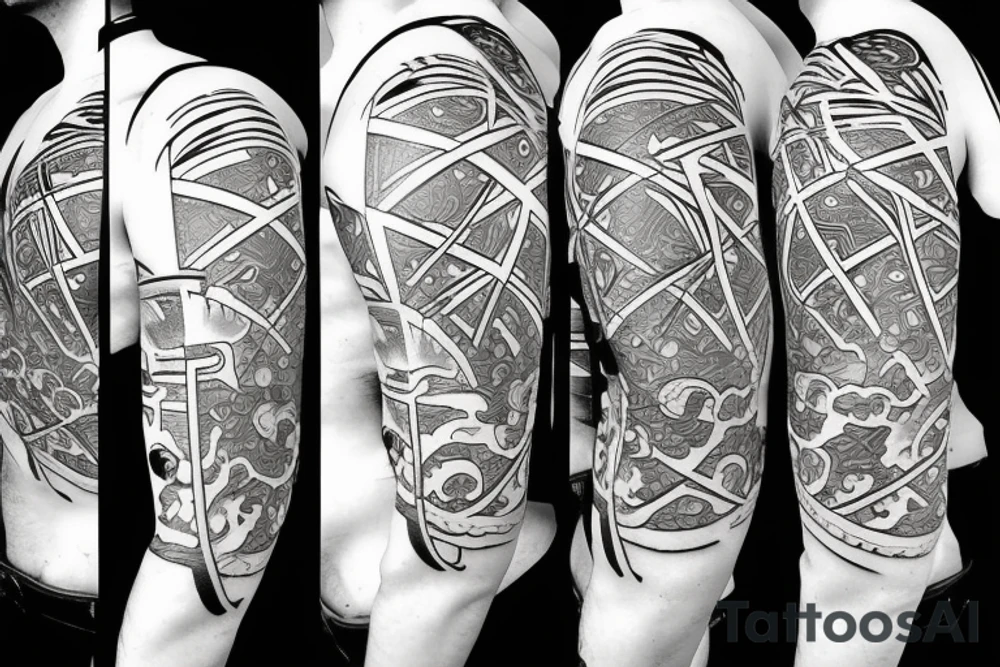 Samurai warrior ready for war tattoo idea