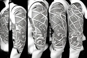 Samurai warrior ready for war tattoo idea