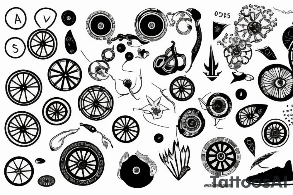 dhama wheel tattoo idea