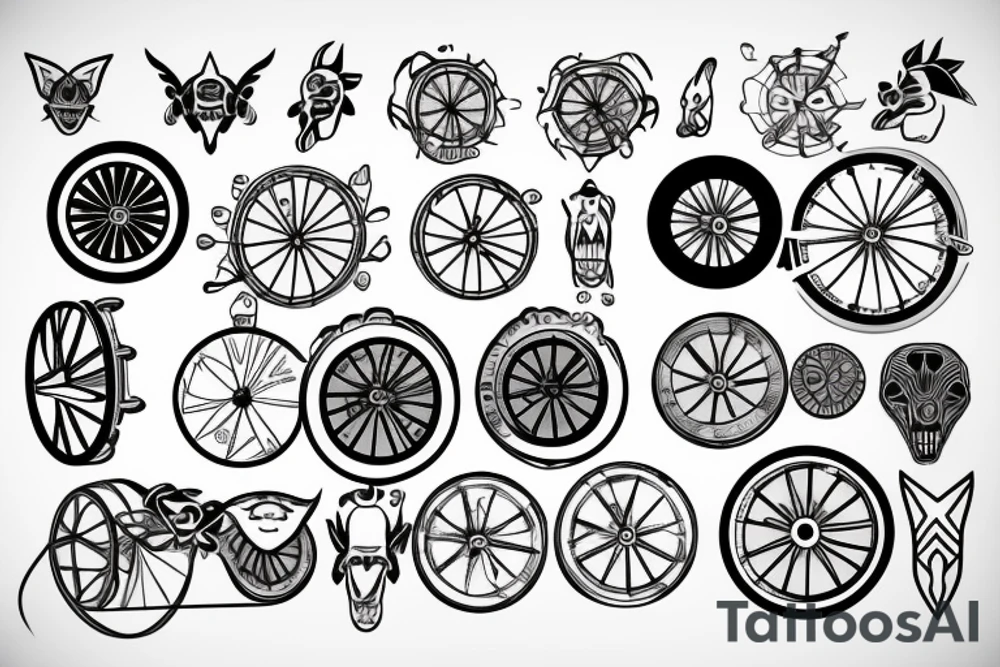 dhama wheel tattoo idea
