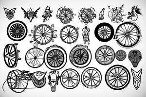 dhama wheel tattoo idea