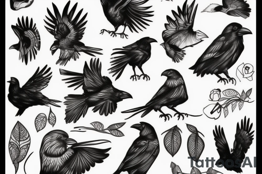 Crow tattoo idea