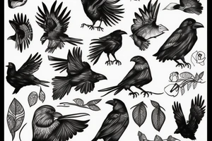Crow tattoo idea