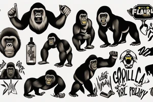 gorilla war cry tattoo idea