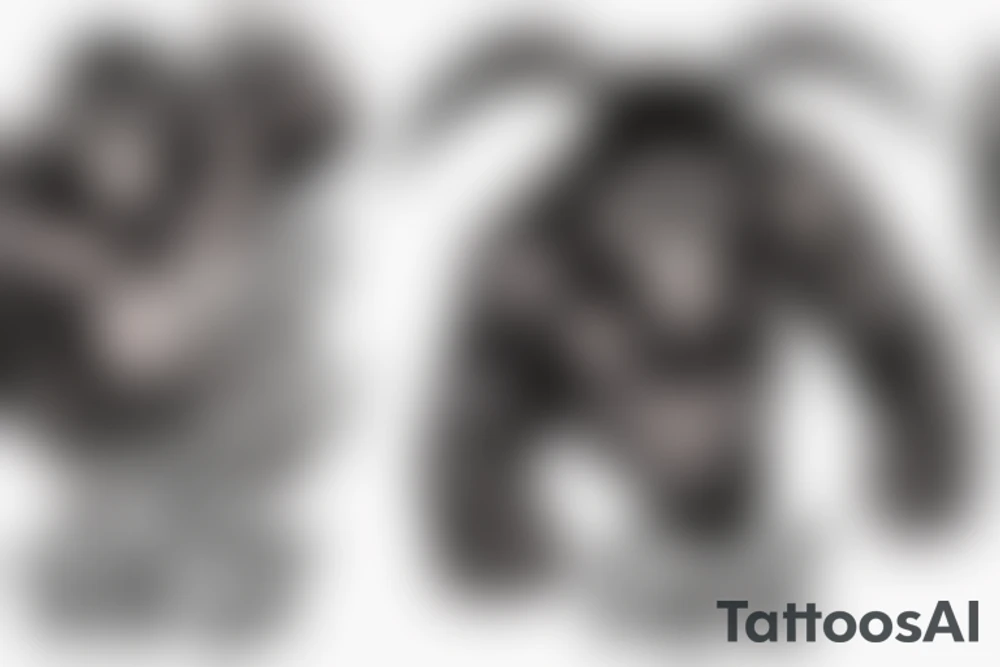 gorilla war cry tattoo idea