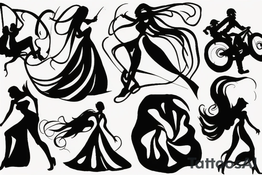 racing silhoutte tattoo idea