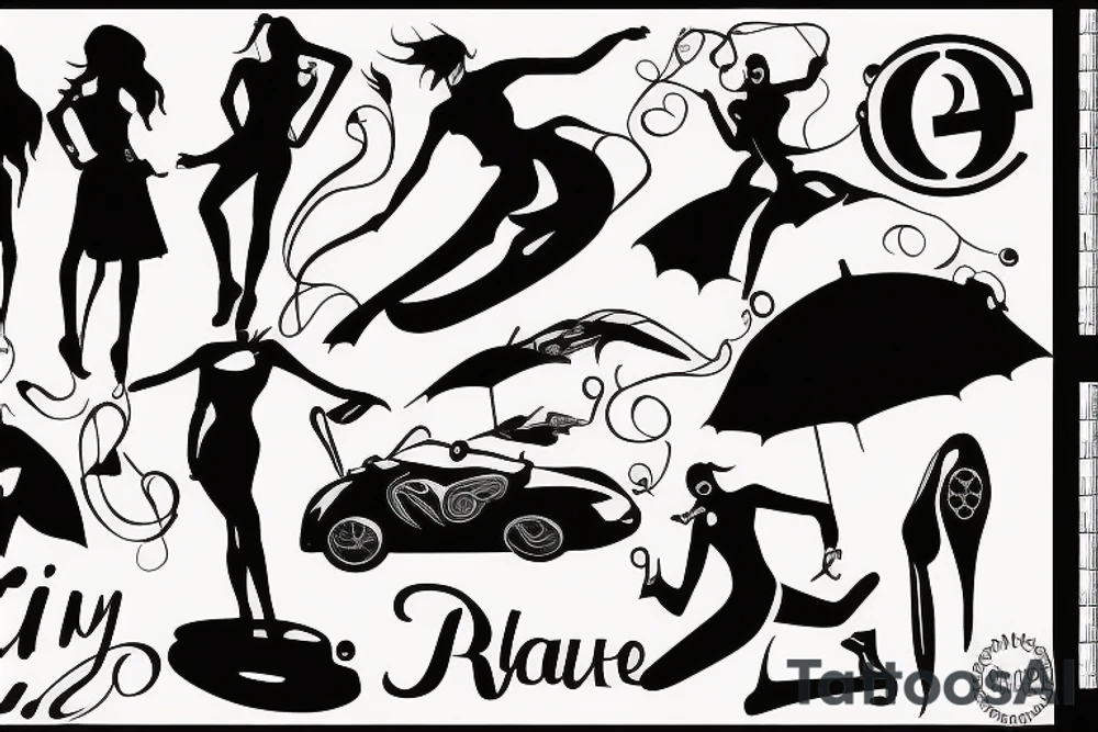 racing silhoutte tattoo idea