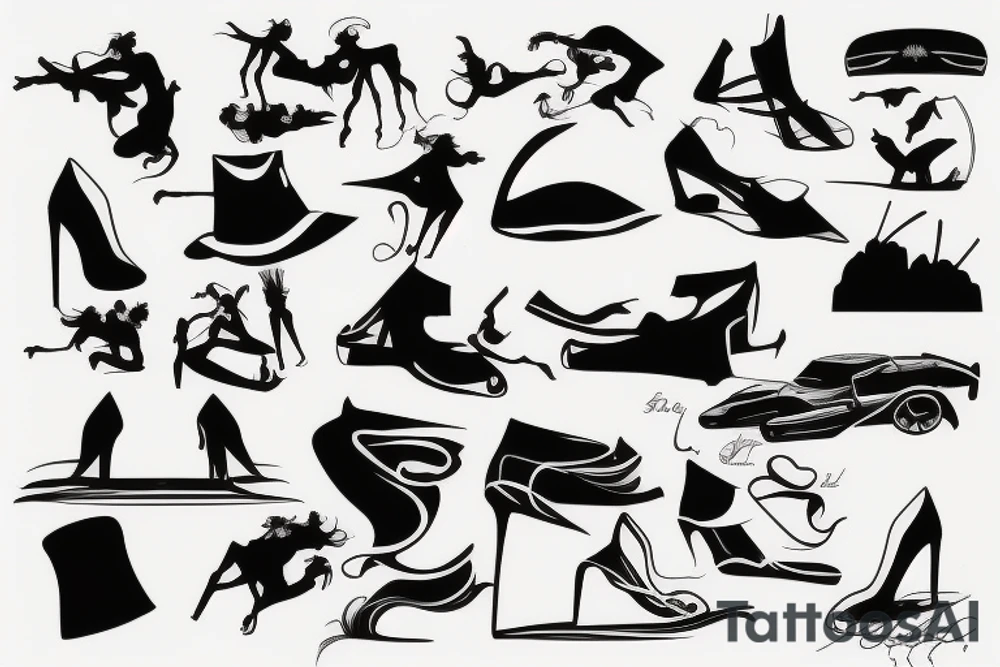 racing silhouette tattoo idea