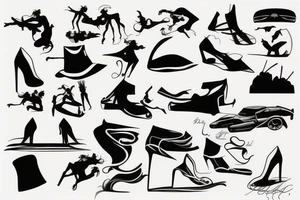 racing silhouette tattoo idea