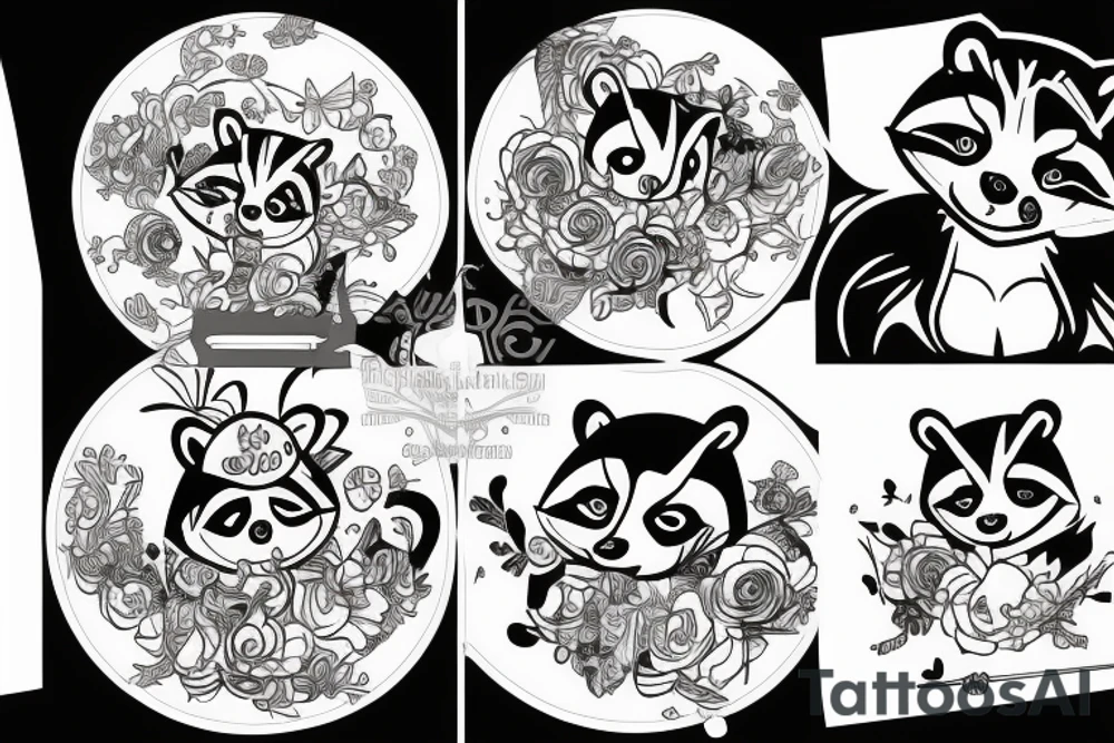 anime raccoon tattoo idea