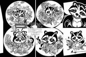 anime raccoon tattoo idea