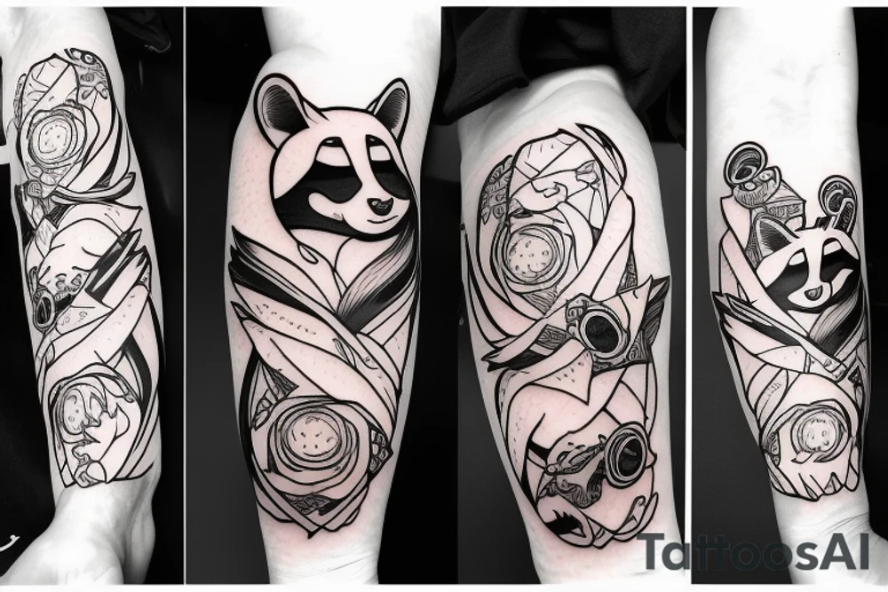 anime raccoon tattoo idea