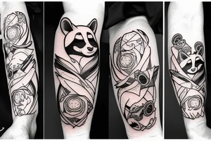 anime raccoon tattoo idea