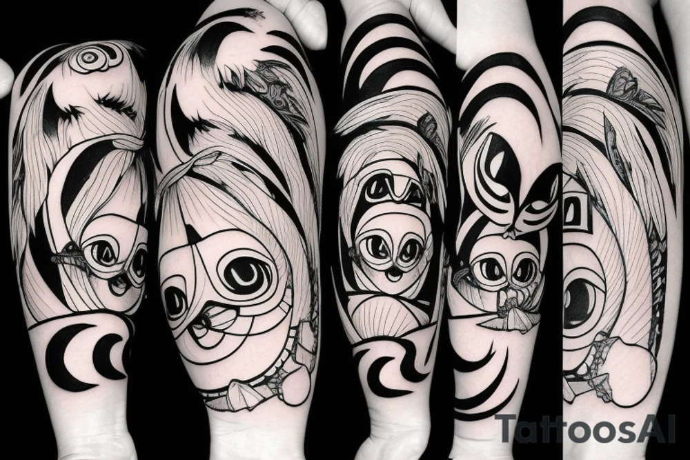 anime raccoon tattoo idea